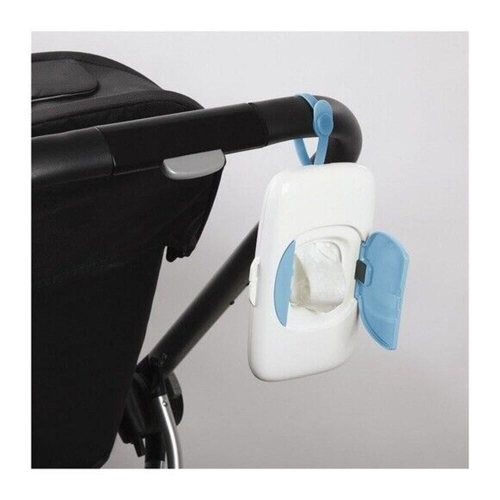 OXO Blue Tot On The Go Baby Wipes Keeper Travel Dispenser Diaper Bag Stroller